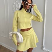 Komplet Urban Chic Zip – Limonkowy