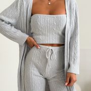 „KNIT TRIO – LIGHT GREY”