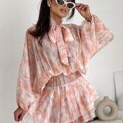 Sukienka „Blush Mirage” – morelowo- beżowa