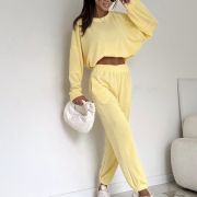 Komplet dresowy LOUNGE CLOUD – Cytrynowy