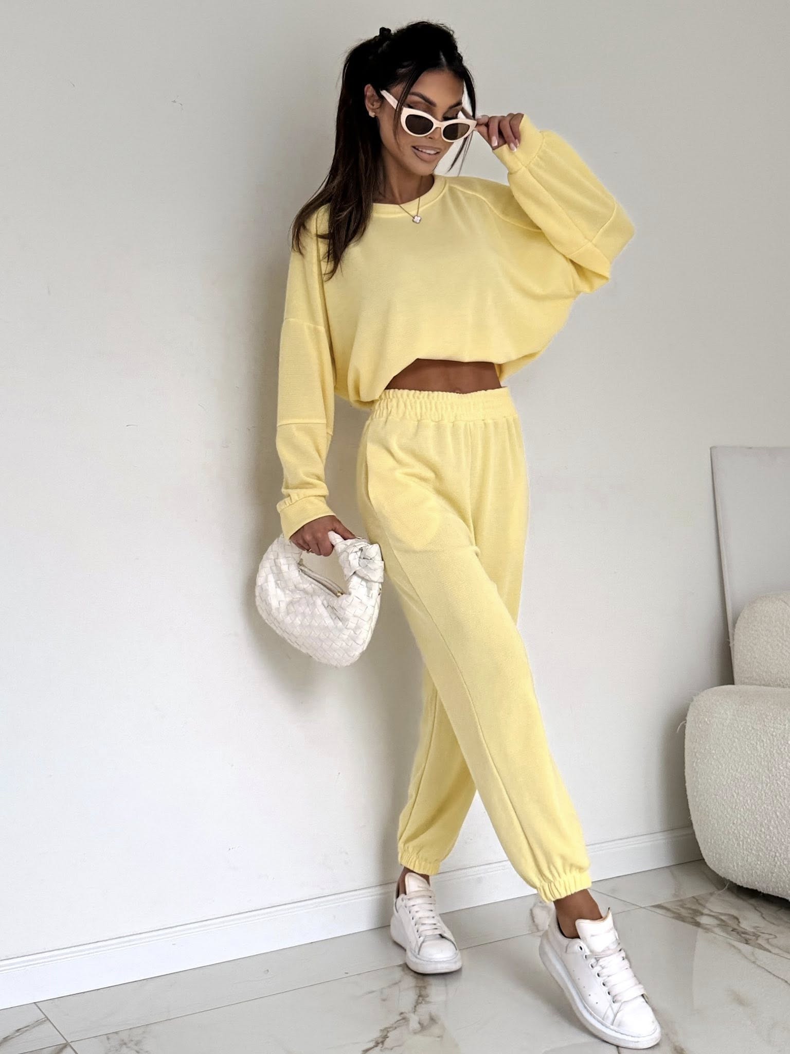 Komplet dresowy LOUNGE CLOUD – Cytrynowy