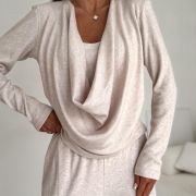 Komplet dzianinowy SOFT DRAPE – Beż