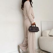 Komplet dzianinowy SOFT DRAPE – Beż