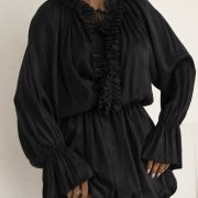SUKIENKA BELLA RUFFLE BLACK