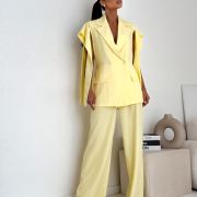 Komplet garniturowy damski „Aura Yellow” – żółty