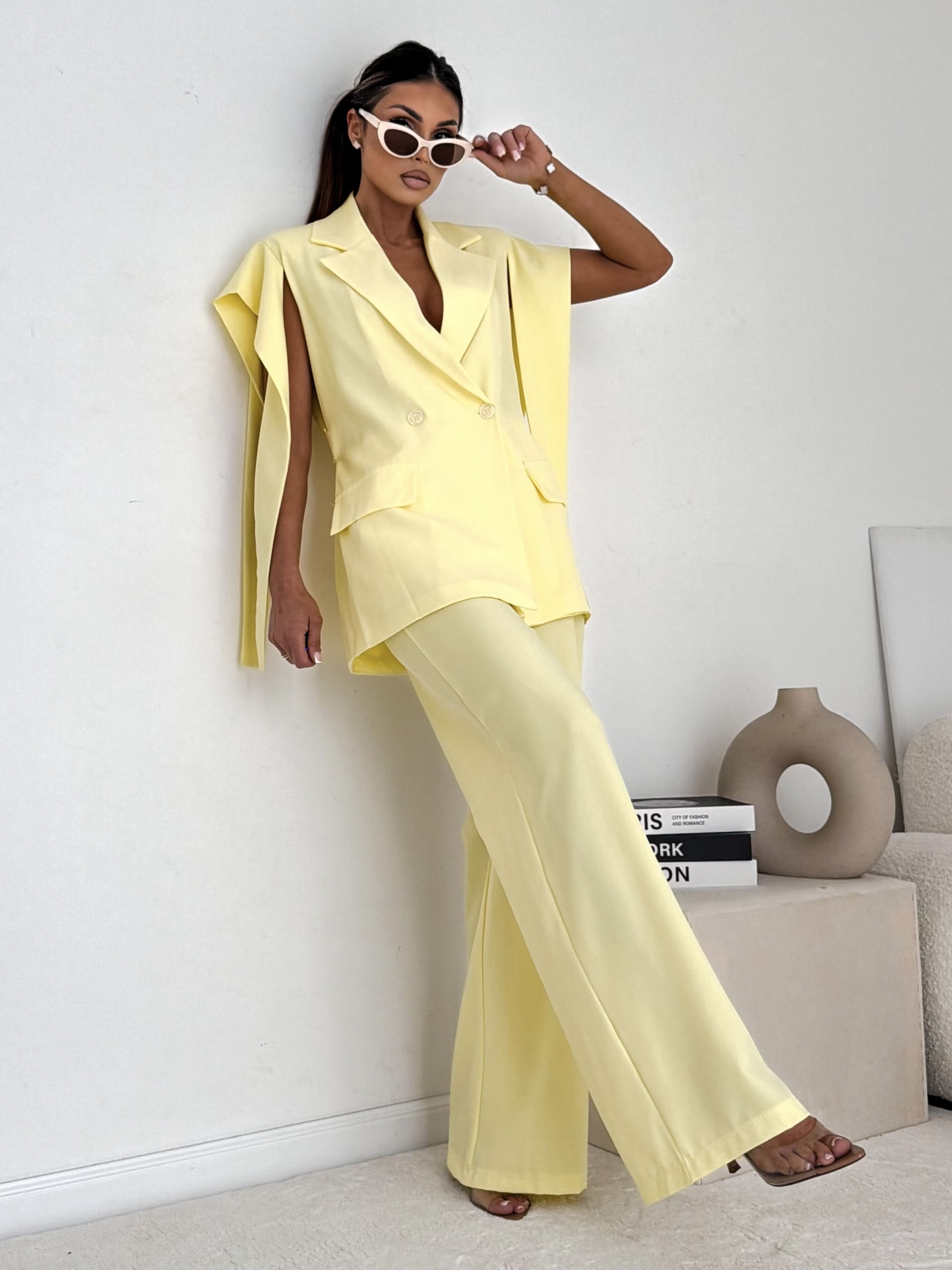 Komplet garniturowy damski „Aura Yellow” – żółty