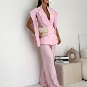 Komplet garniturowy damski „Aura Pink” – różowy