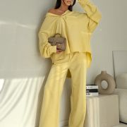 Komplet Oversize „Mauve Chic”– Żółty