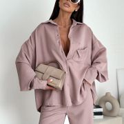 Komplet Oversize „Mauve Chic”– brudny róż