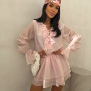 SUKIENKA BELLA RUFFLE PINK