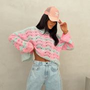 SWETER WAVY CANDY PINK & MINT