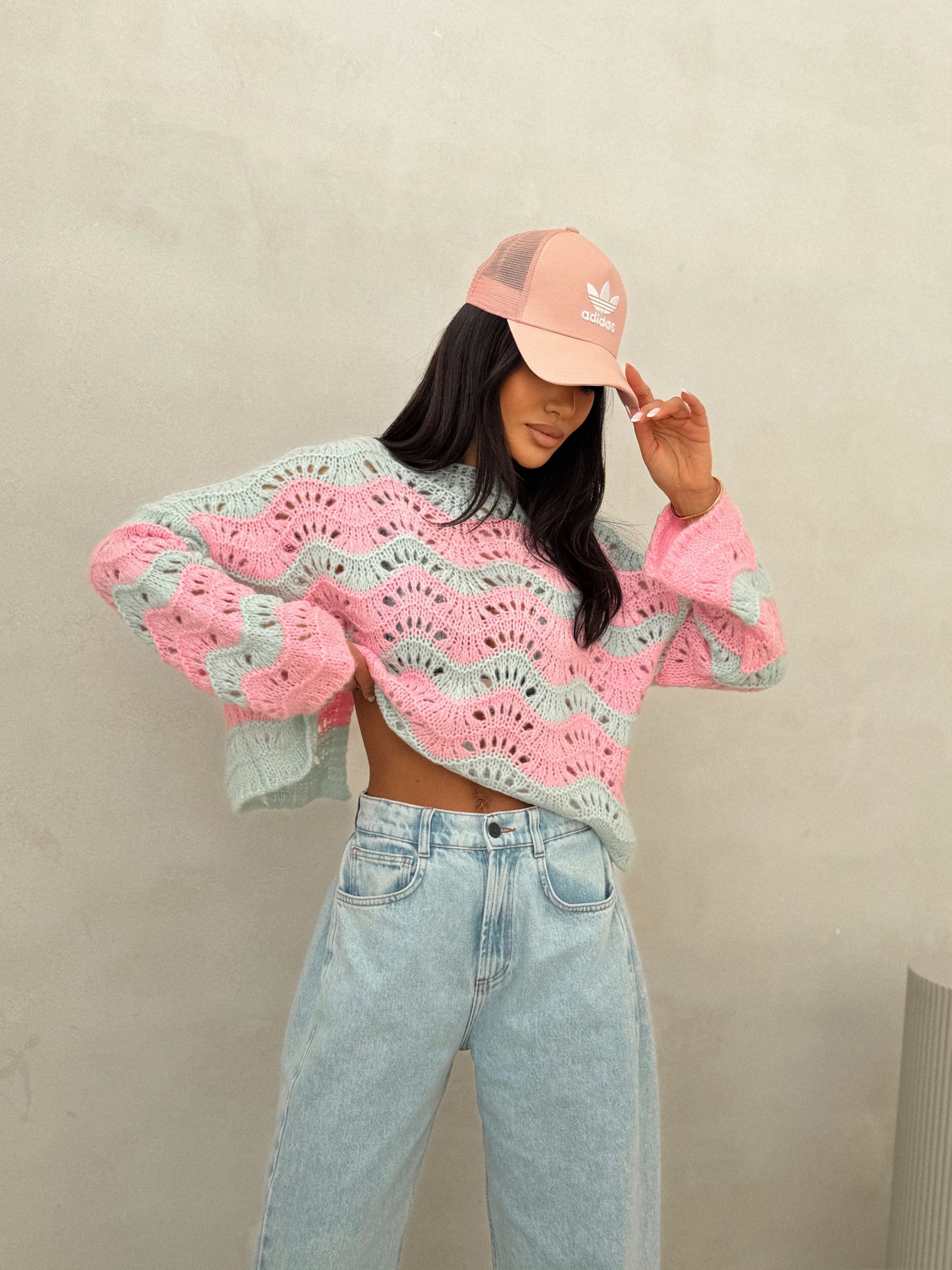 SWETER WAVY CANDY PINK & MINT