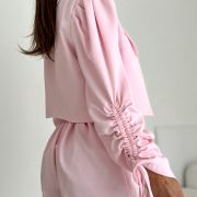 „ELEGANCE SET” Komplet marynarka + spódniczka – Różowy