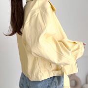 „ECO CHIC” Kurtka z eko skóry – Żółty