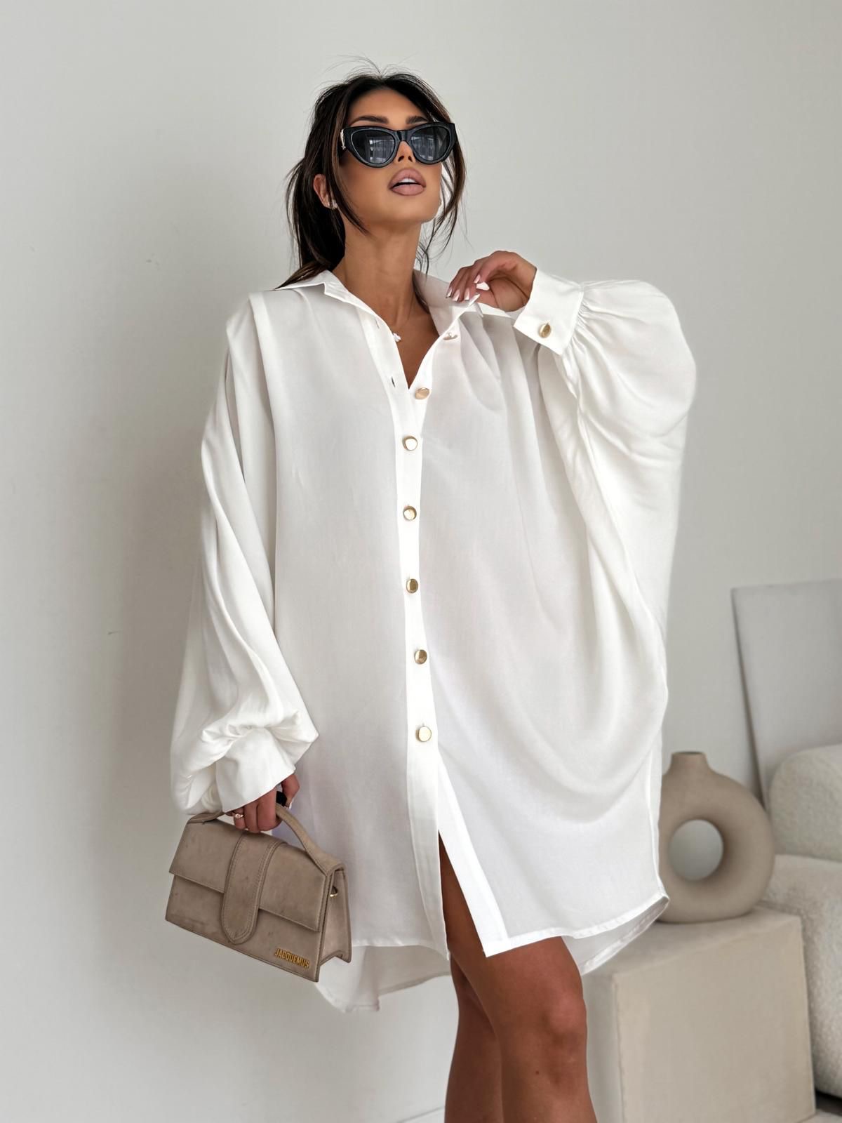 Sukienka koszulowa „White Muse’’ -biel