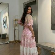 Sukienka Floral Breeze – Różowa