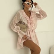 SUKIENKA BELLA RUFFLE PINK