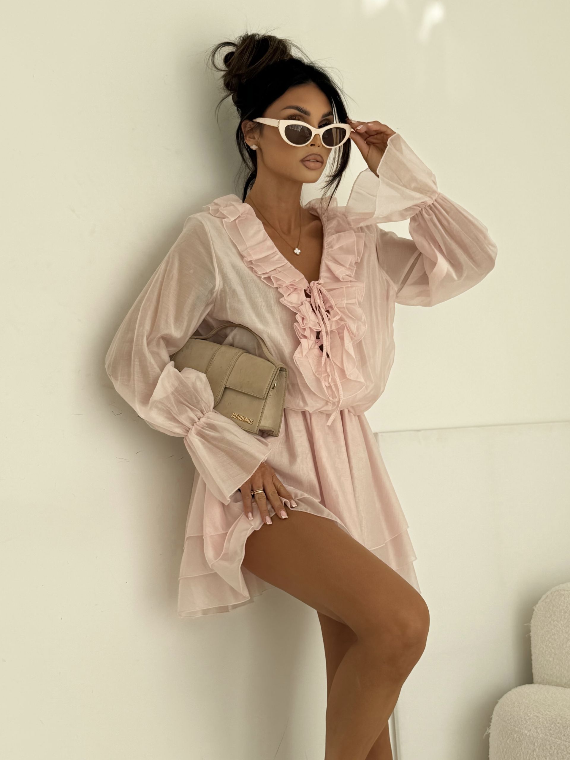 SUKIENKA BELLA RUFFLE PINK