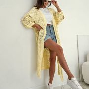 Kardigan Ażurowy Summer Lace – Żółty