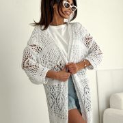 Kardigan Ażurowy Summer Lace – Biały