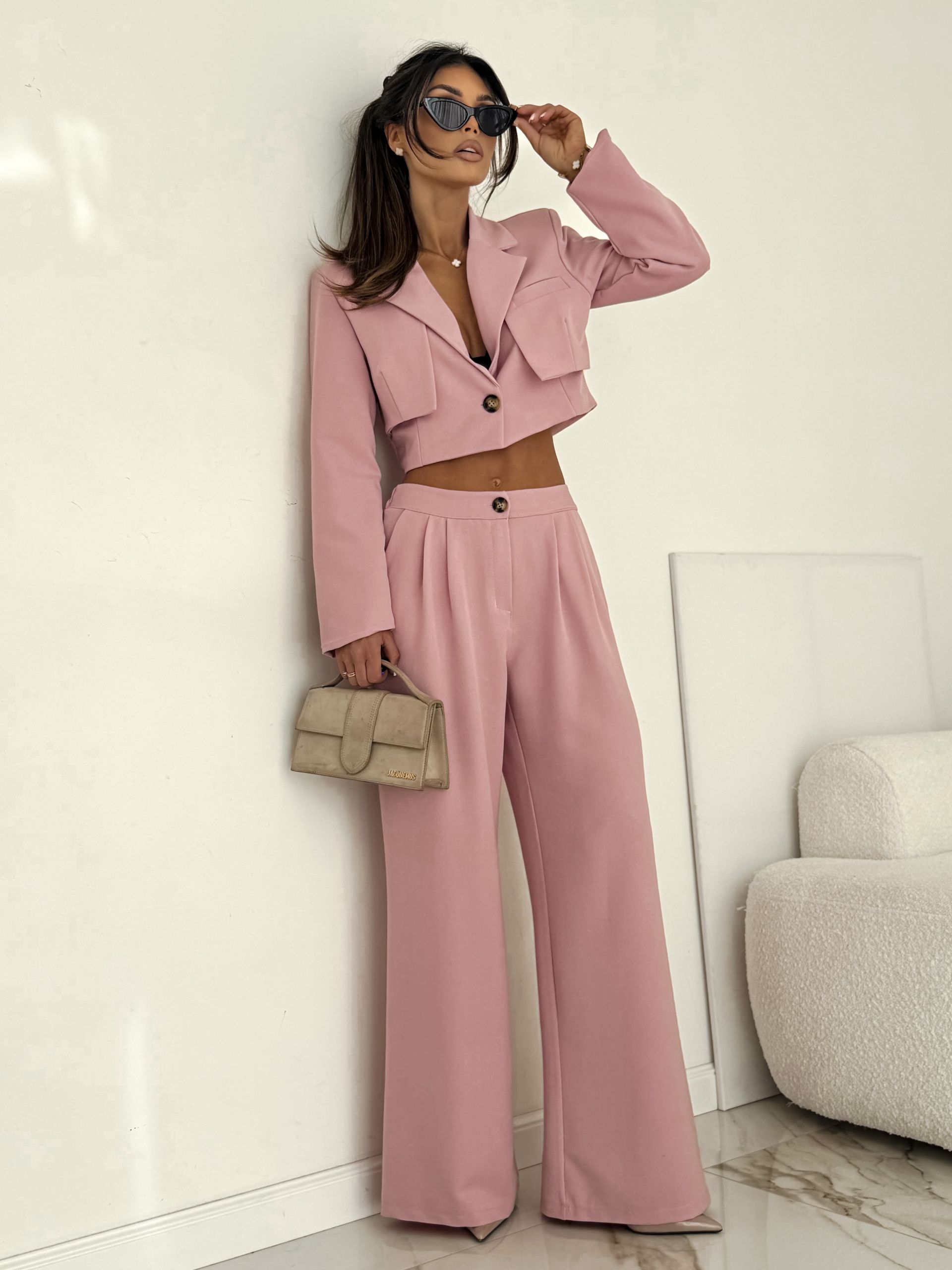 Komplet Elegance Chic – pudrowy róż