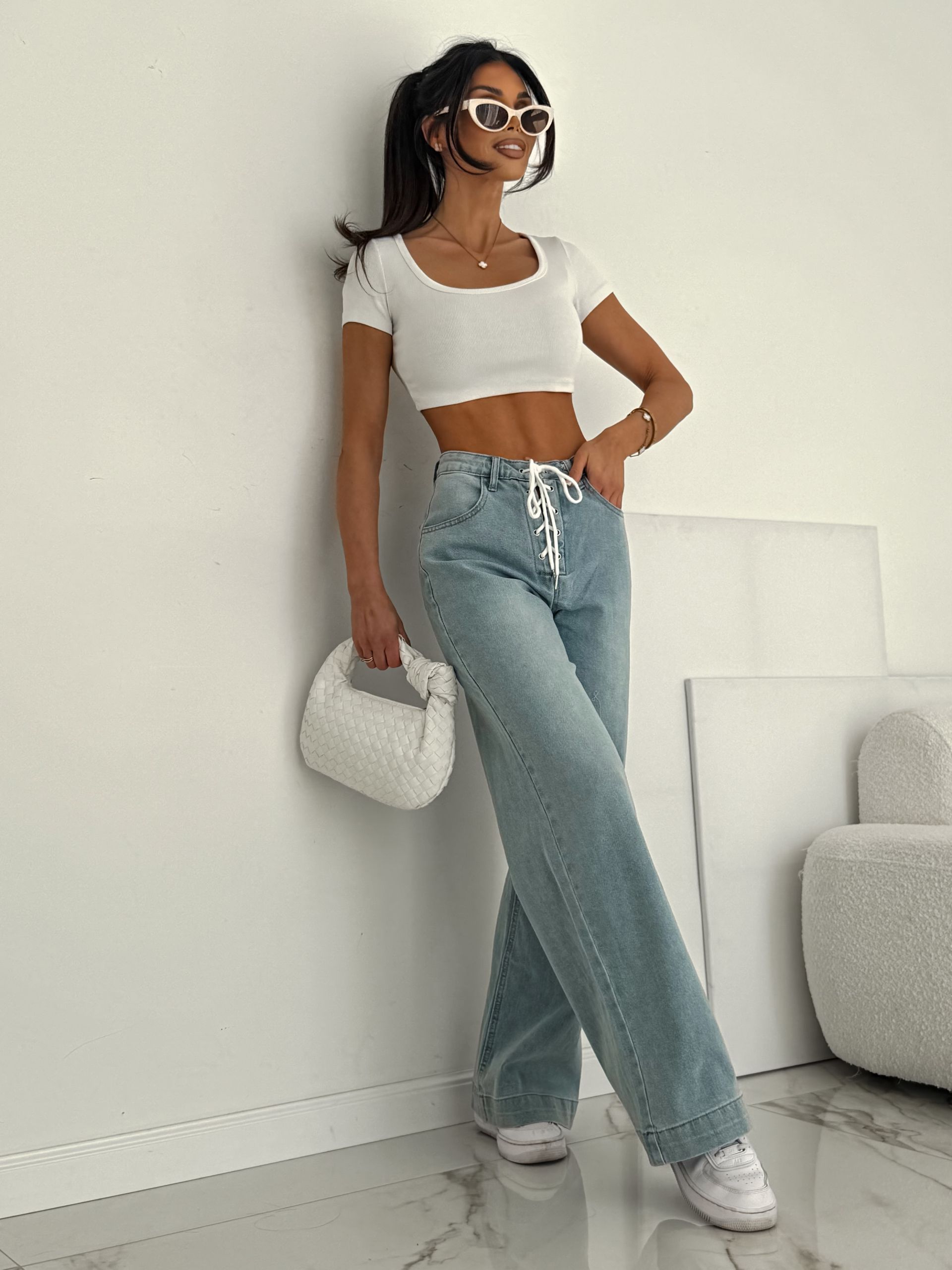 LILGLAM 💙 Jeansy Lace Up Denim