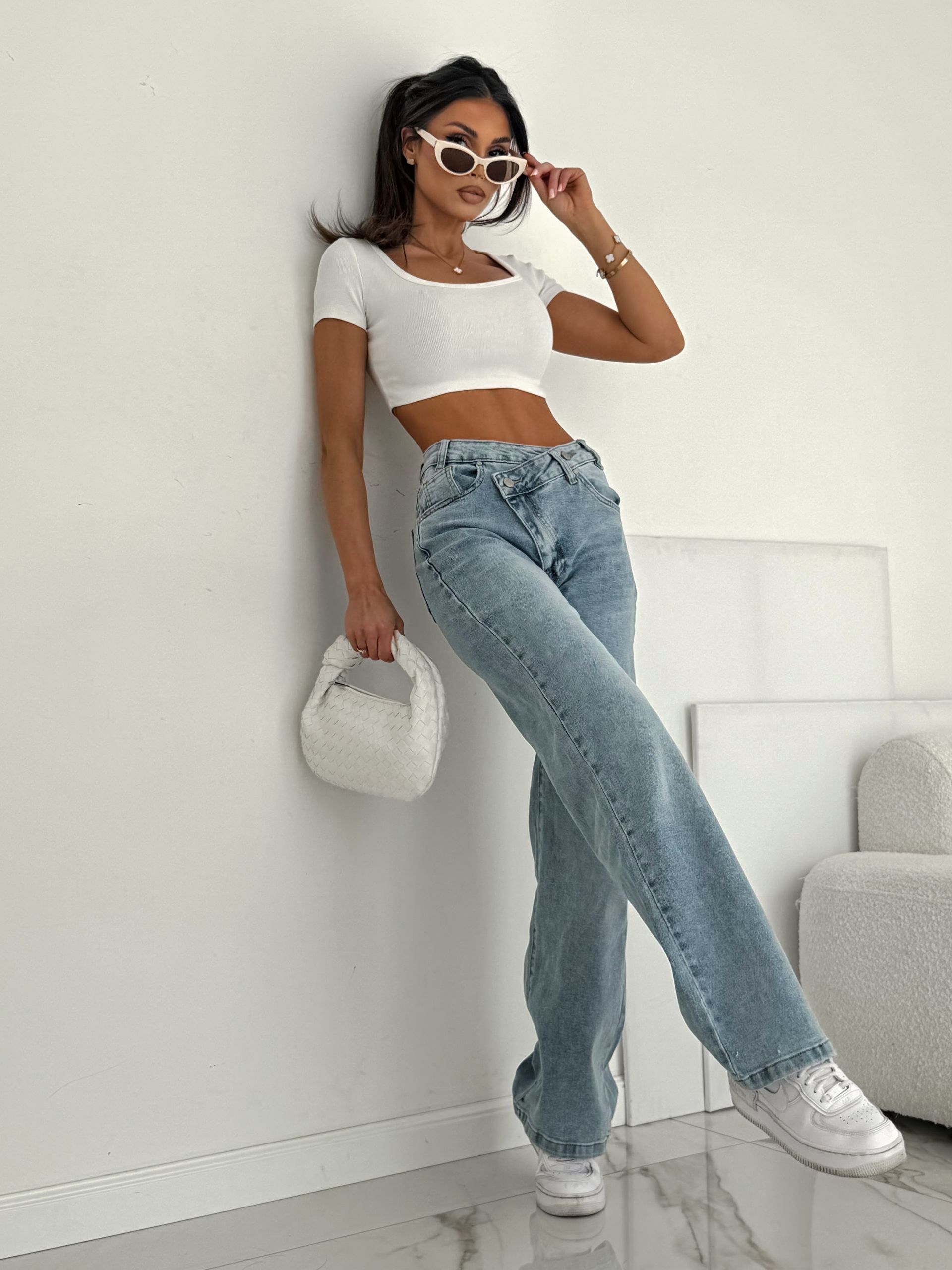 LILGLAM 💙 Jeansy Cross Waist Denim