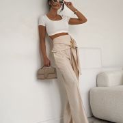 LILGLAM  🌸 Spodnie Glam Belt beż