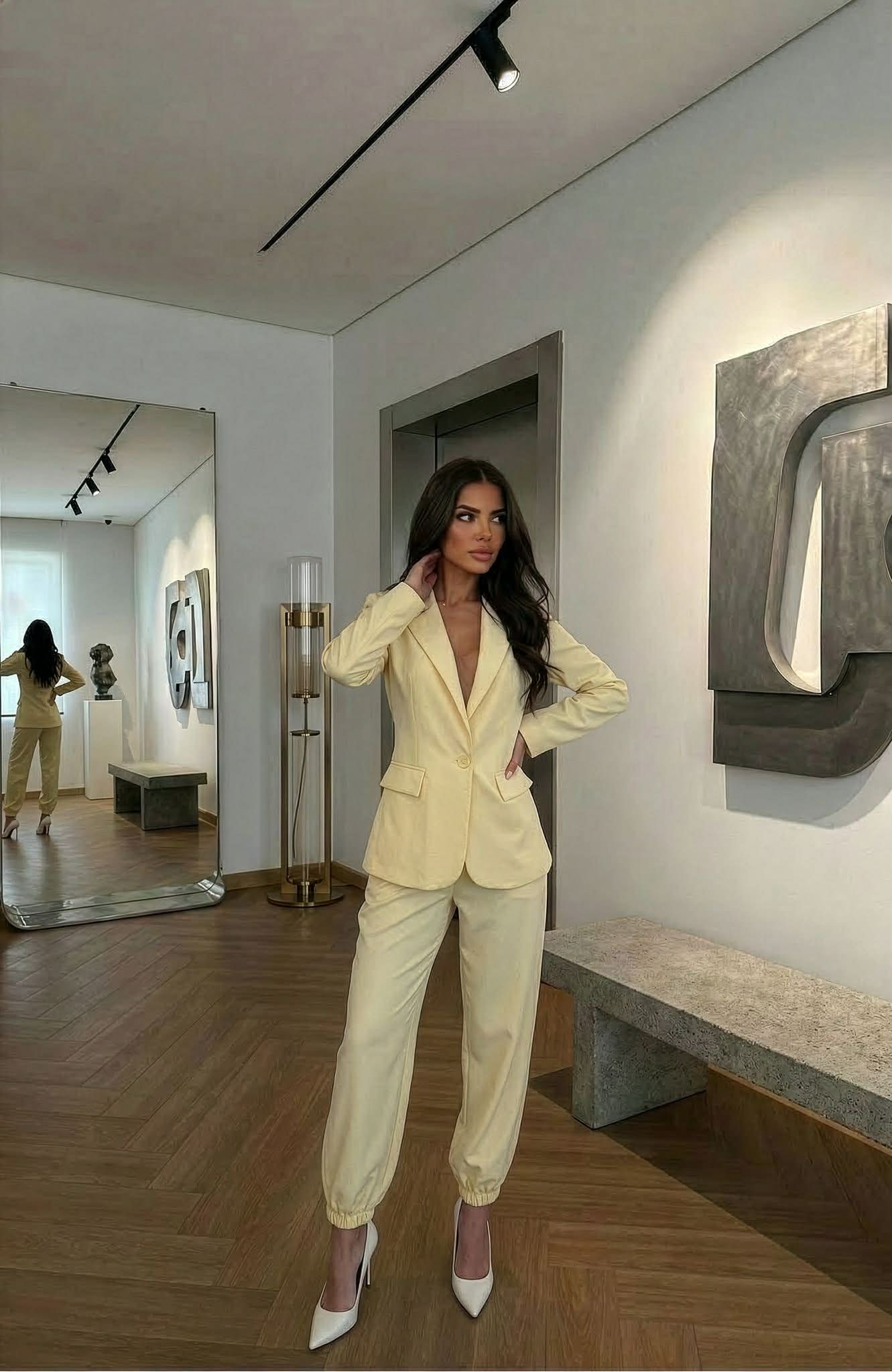 Komplet Vivienne żółty