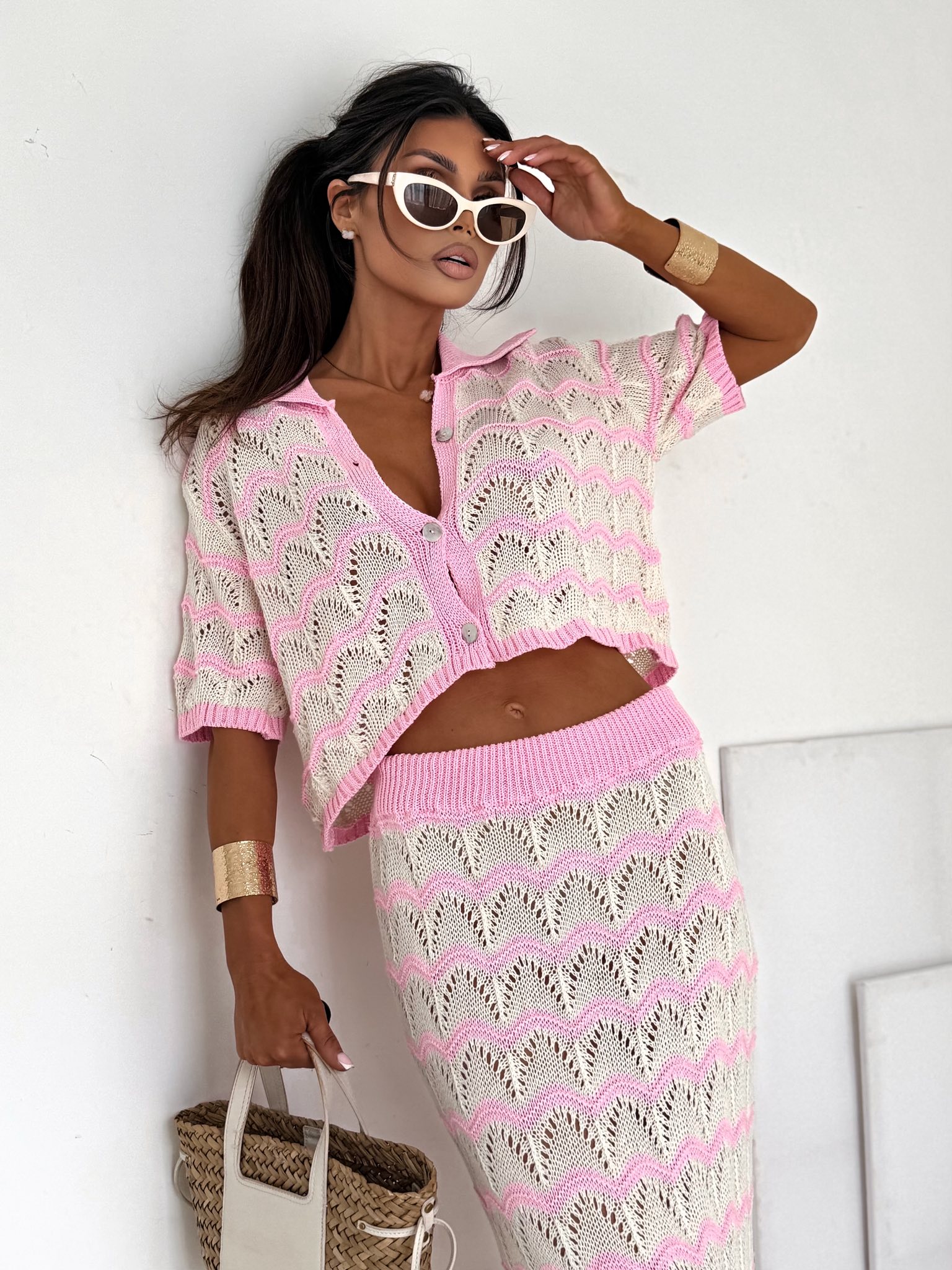 LILGLAM / NOWA KOLEKCJA 🌸 Wave Knit Set Pink