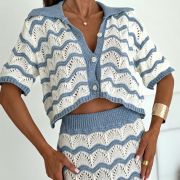 LILGLAM / NOWA KOLEKCJA 🌸 Wave Knit Set Blue