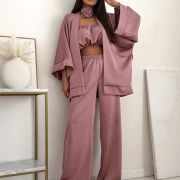 Komplet Monaco Satin – brudny róż