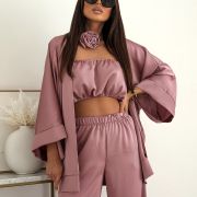 Komplet Monaco Satin – brudny róż