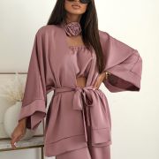 Komplet Monaco Satin – brudny róż