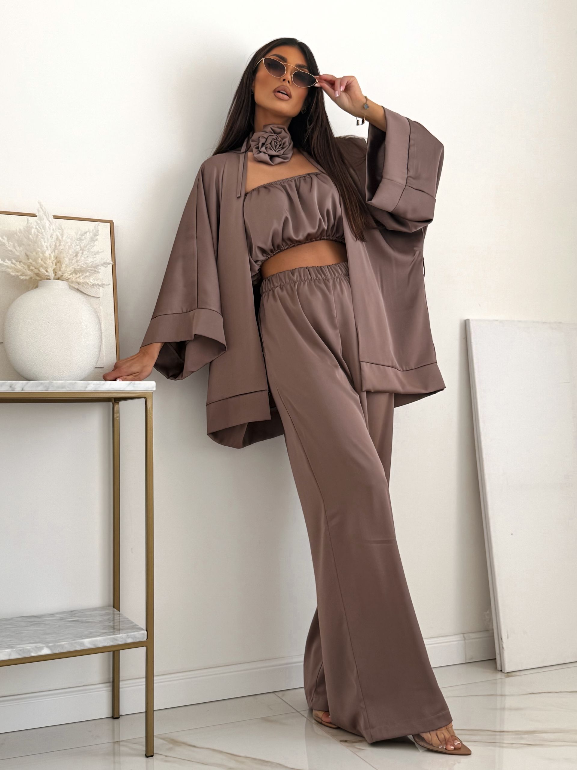 Komplet Monaco Satin – Mokka