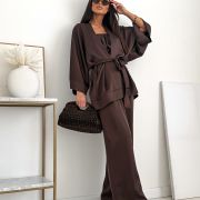 Komplet Monaco Satin – czekolada