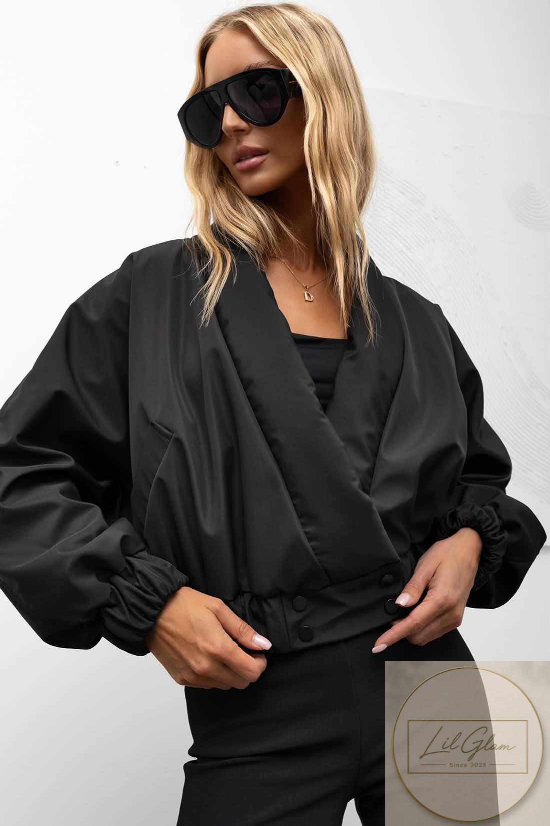 Kurtka Bomber Premium – CZARNA